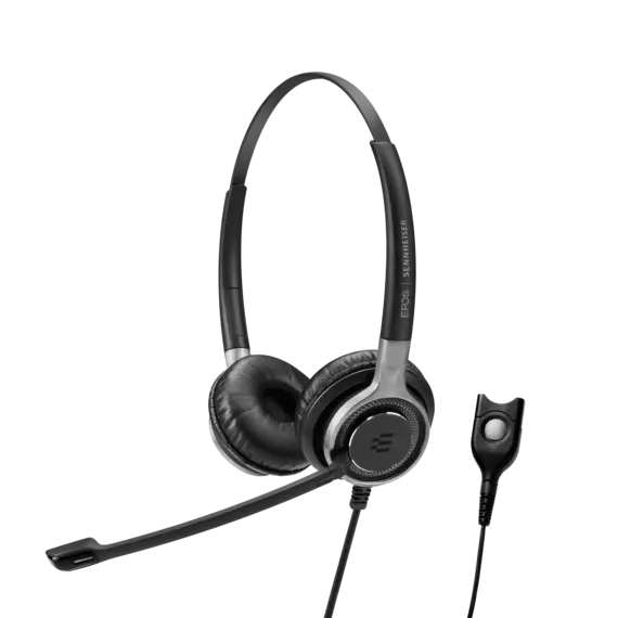 1000555 IMPACT SC660 Premium, wired, double-sided headset optimized for use with desk phones. Epos