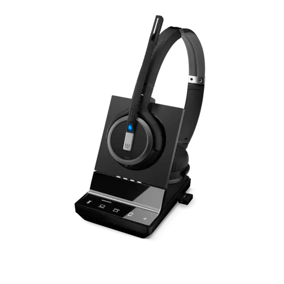 1000629 IMPACT SDW 5066 - US Double-sided, wireless DECT headset with triple connectivity for professionals using PC/softphone, desk phone and mobile. Epos