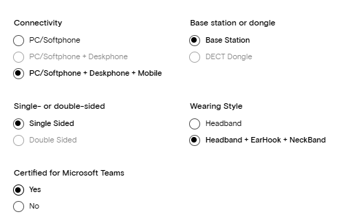 1001036 IMPACT SDW5016T - US Single-sided, wireless DECT headset with triple connectivity and three wearing styles for professionals Epos