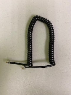 LSH-407MM-02 7FT HANDSET CORD MOD-MOD BLACK Globall