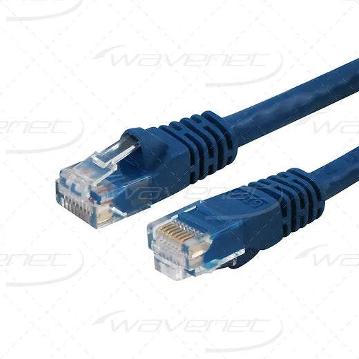 WC-6E04UMBL-PC-01 CAT6 550MHz UTP Patch Cables with Molded Snagless Boots 1F Blue Wavenet