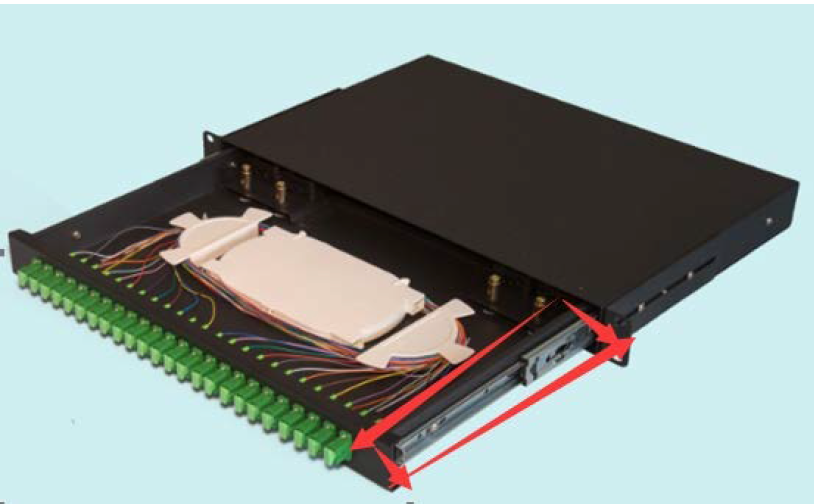 FDF-19-1U-SR-24SC-BK 24 ports Fiber optic Patch panel sliding type