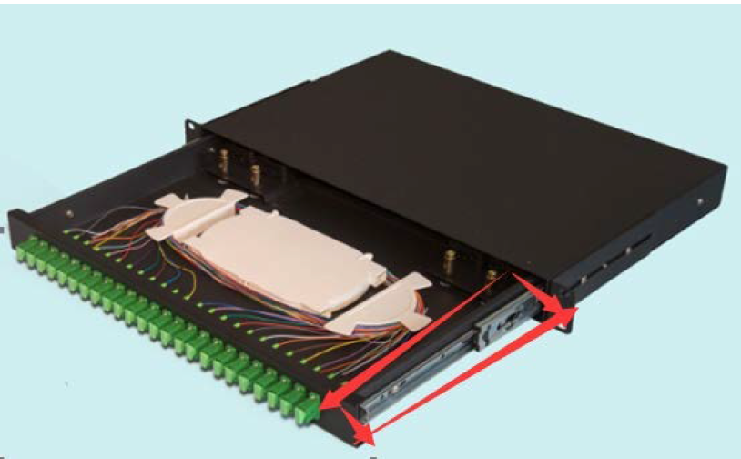FDF-19-1U-SR-24SC-BK 24 ports Fiber optic Patch panel sliding type Hyperline