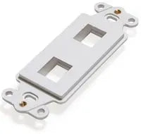FP-DEC-IN-2-WH 2 Port Decor Inset Plate White - Hyperline Hyperline