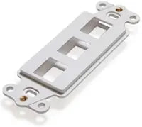 FP-DEC-IN-3-WH  3 Port Decor Inset Plate White - Hyperline Hyperline