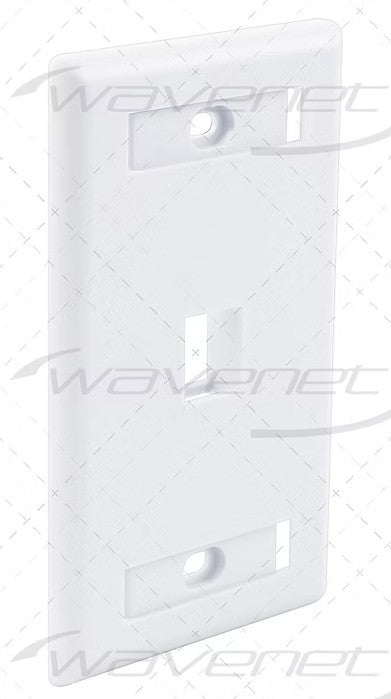 FPW1PWH-SPK 1-PORT, SINGLE-GANG, FLUSH STLE, W/ WINDOW LABELS, 25-PACK Wavenet