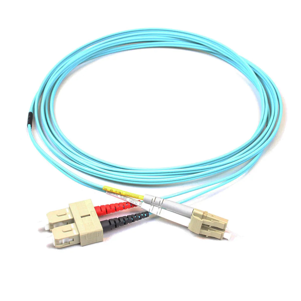 GD-FIB-1164 SC-LC MM OM3 3.0mm - 15M PVC/LSZH Armourd Duplex Aqua Fiber Patch Cord Globall