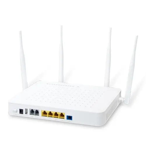 GPN-400ACV GPON HGU with 4-Port GbE, 1200Mbps 802.11ac Wireless and 2-Port FXS (1 x USB) Planet