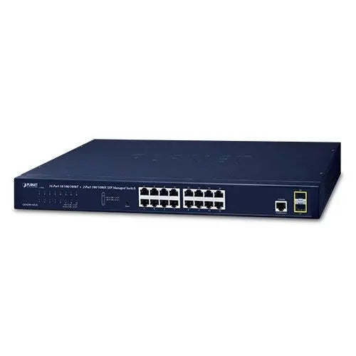 GS-4210-16T2S Planet 16-Port Layer 2 Managed Gigabit Ethernet Switch W/2 SFP Interfaces Planet
