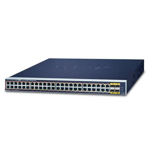 GS-4210-48P4S 48-Port 10/100/1000T 802.3at PoE + 4-Port 100/1000BASE-X SFP Managed Switch / 600W - GS-4210-48P4S(v3)- Planet Planet