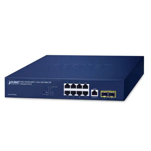 GS-4210-8T2S 8-Port 10/100/1000T + 2-Port 100/1000X SFP Managed Switch - GS-4210-8T2S - Planet Planet