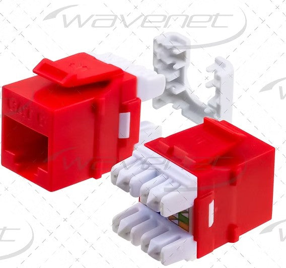 HD-6EKSJRD Red CAT6 Wavenet RJ45 Keystone Wavenet