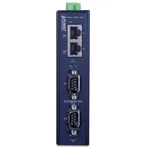 ICS-2200T Industrial 2-Port RS232/RS422/RS485 Serial Device Server Planet Planet