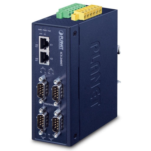 ICS-2400T-OPEN (Open Box) Industrial 4-Port RS232/RS422/RS485 Serial Device Server Planet Planet
