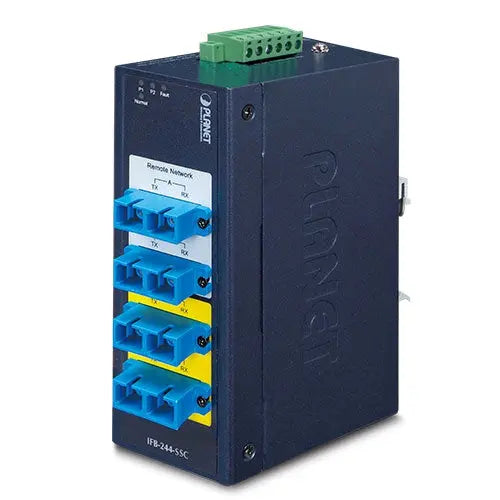 IFB-244-SSC Industrial 2-Channel Optical Fiber Bypass Switch – single mode SC connector Planet