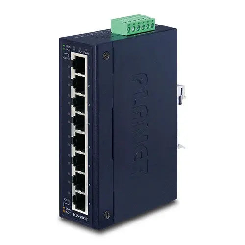 IGS-801T 8-Port 10/100/1000T Industrial Gigabit Ethernet Switch Wide Operating Temperature - IGS-801T - Planet Planet