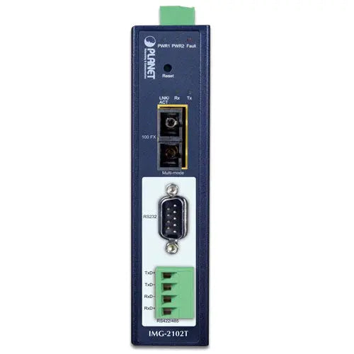IMG-2102T Industrial 1-port RS232/422/485 Modbus Gateway with 1-Port 100BASE-FX SFP - Planet