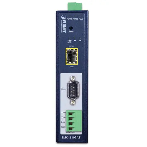 IMG-2105AT Industrial 1-port RS232/422/485 Modbus Gateway with 1-Port 100BASE-FX SFP - Planet