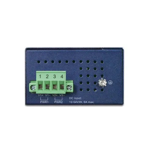 IPOE-270-12V IP30 Industrial 2-Port Multi-gigabit 802.3bt PoE++ Injector (180 Watts budget, PoE Usage LED, 10M/100M/1G/2.5G/5G speed, -40 to 75 C, dual 12V~56V DC power boost) Planet