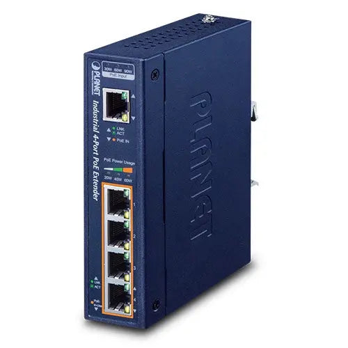 IPOE-E174 1-Port Ultra PoE to 4-Port 802.3af/at Gigabit PoE Extender - (v3)- Planet