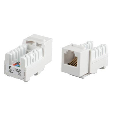 KJNE-6P6C-C2-90-WH  Category 2 White Single Telephone Keystone Jack RJ12 110 IDC for termination with KJNE-TOOL Hyperline