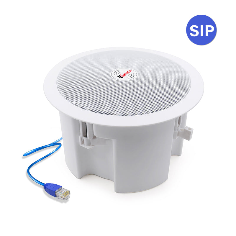 KNSIPSP_T-L9-7W SIP Ceiling 7W 8'' White speaker POE - Koontech