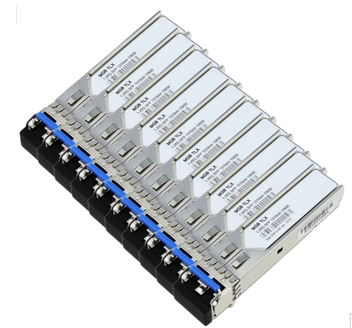 MGB-TLX-10PCS Pack of 10 Mini GBIC SFP-Port 1000BASE-LX Transceiver (Single mode / 1310nm / DDM) - 20km, (-40~85°C) Planet Planet