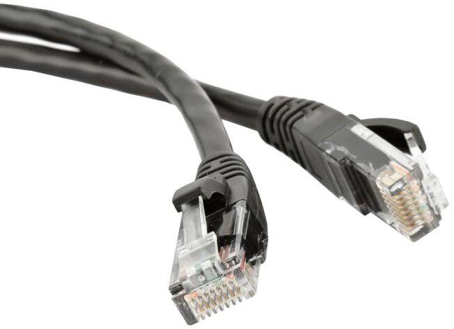 PC-LPM-UTP-RJ45-C5E-1FT-BK Category 5e Unshielded Patch Cord UTP PVC 1FT Black