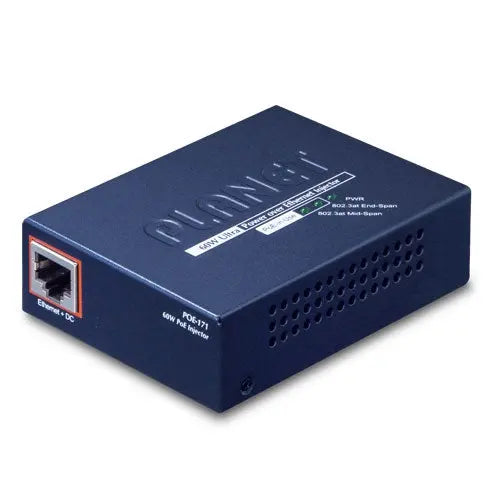 POE-171 Single-Port 10/100/1000Mbps Ultra PoE Injector (60 Watts) - - Planet