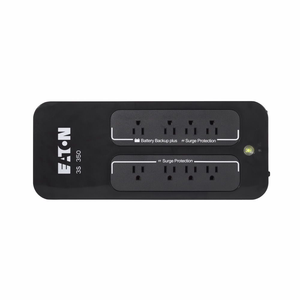POW-3S350 - Eaton3S UPS, 5-15P input, Outlets: (4) 5-15R, (4) 5-15R surge only -
