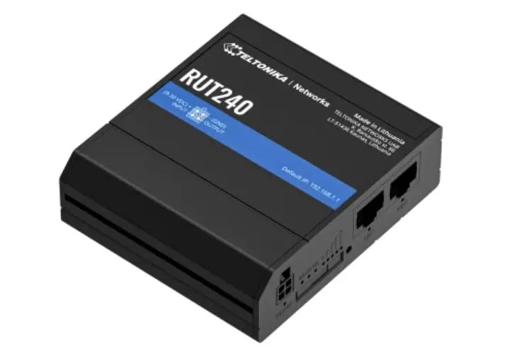 RUT24001UI Teltonika Liquidation 4G /LTE & WiFi cellular router with Ethernet and I/O for (AT&T, T-Mobile, Bell, Telus, Rogers) Teltonika