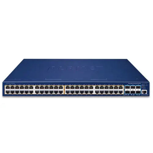 SGS-6310-48P6XR - L3 48-Port 10/100/1000T 802.3at PoE + 6-Port 10G SFP+ Stackable Managed Switch with 55V DC Redundant Power Planet