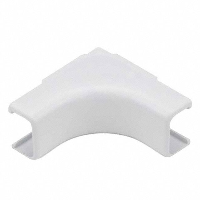 TSR1W-33-1 Internal Corner Cover, 3/4", 1" Bend Radius, PVC, White, 1/bag Hellermann Tyton