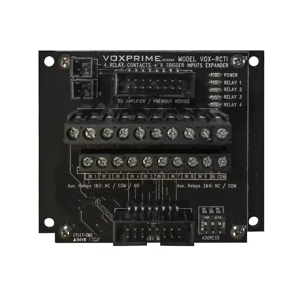 VOX-RCTI 4 Relay Contacts / 9 Trigger Inputs Module Voxprime