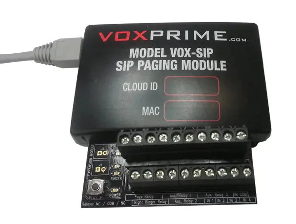 VOX-SIP Universal SIP Paging Adapter with Bell Scheduler Voxprime