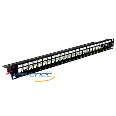 WC-BPPWM-24 Patch Panel 24 Ports Keystone Cat5/Cat6 Wavenet