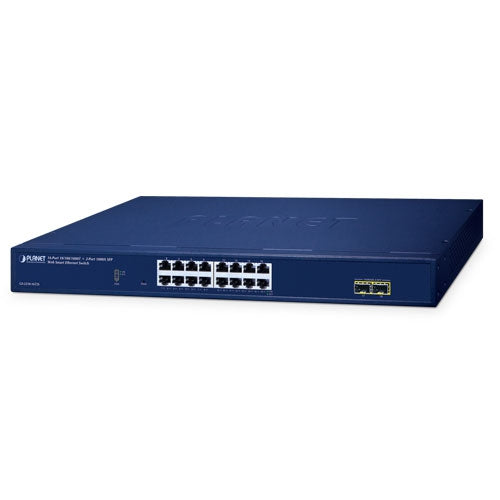 GS-2210-16T2S 16-Port 10/100/1000T + 2-Port 1000X SFP Web Smart Ethernet Switch Planet Planet