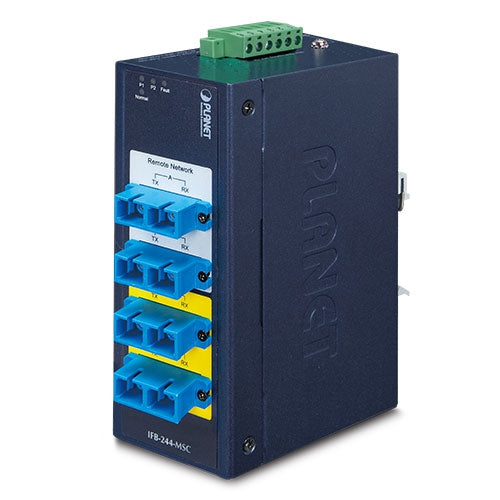IFB-244-MSC Industrial 2-Channel Optical Fiber Bypass Switch – multi mode SC connector Planet