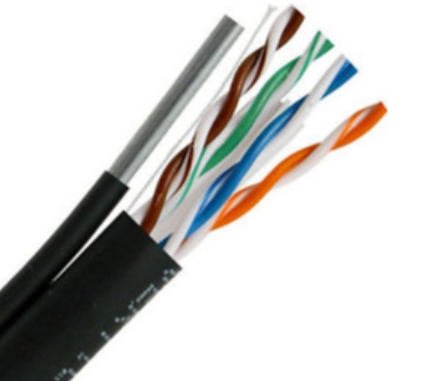 PSI-6EODB-M CAT6e 4PR OUTDOOR WITH MESSENGER 1000 Ft Reel Signamax