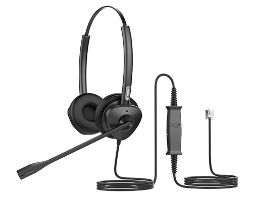 HT302 Fanvil Crystal Audio Wideband binaural Headset with QD and RJ9 cable Fanvil