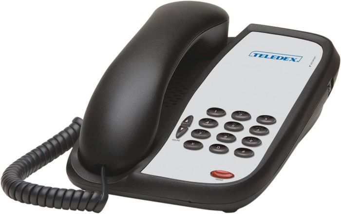 IPN333091 Teledex A100 is a part of the I Series Analog Corded Phones, 1Line, Basic, 0GSK with MW in color Black - Cetis
