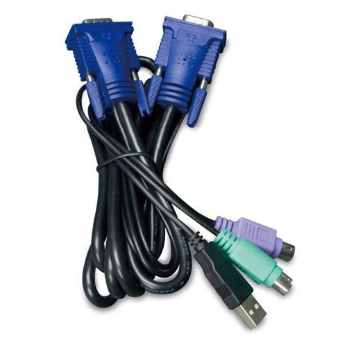1.8M USB KVM Cable with built-in PS2 to USB Converter - KVM-KC1-1.8 - Planet