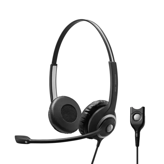 1000515   IMPACT SC260 Wired, robust, double-sided headset with Easy Disconnect optimized for use with desk phones Epos
