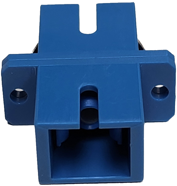 GD-FIB-1152  SC-APC (single) SM Adapter with Rim Blue