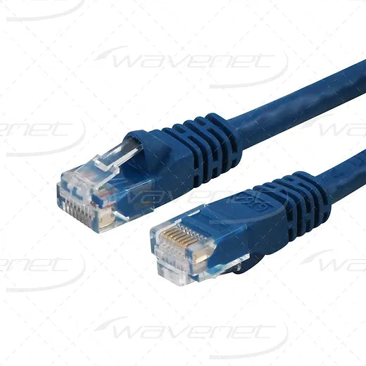 WC-6E04UMBL-PC-01 CAT6 550MHz UTP Patch Cables with Molded Snagless Boots 1F Blue