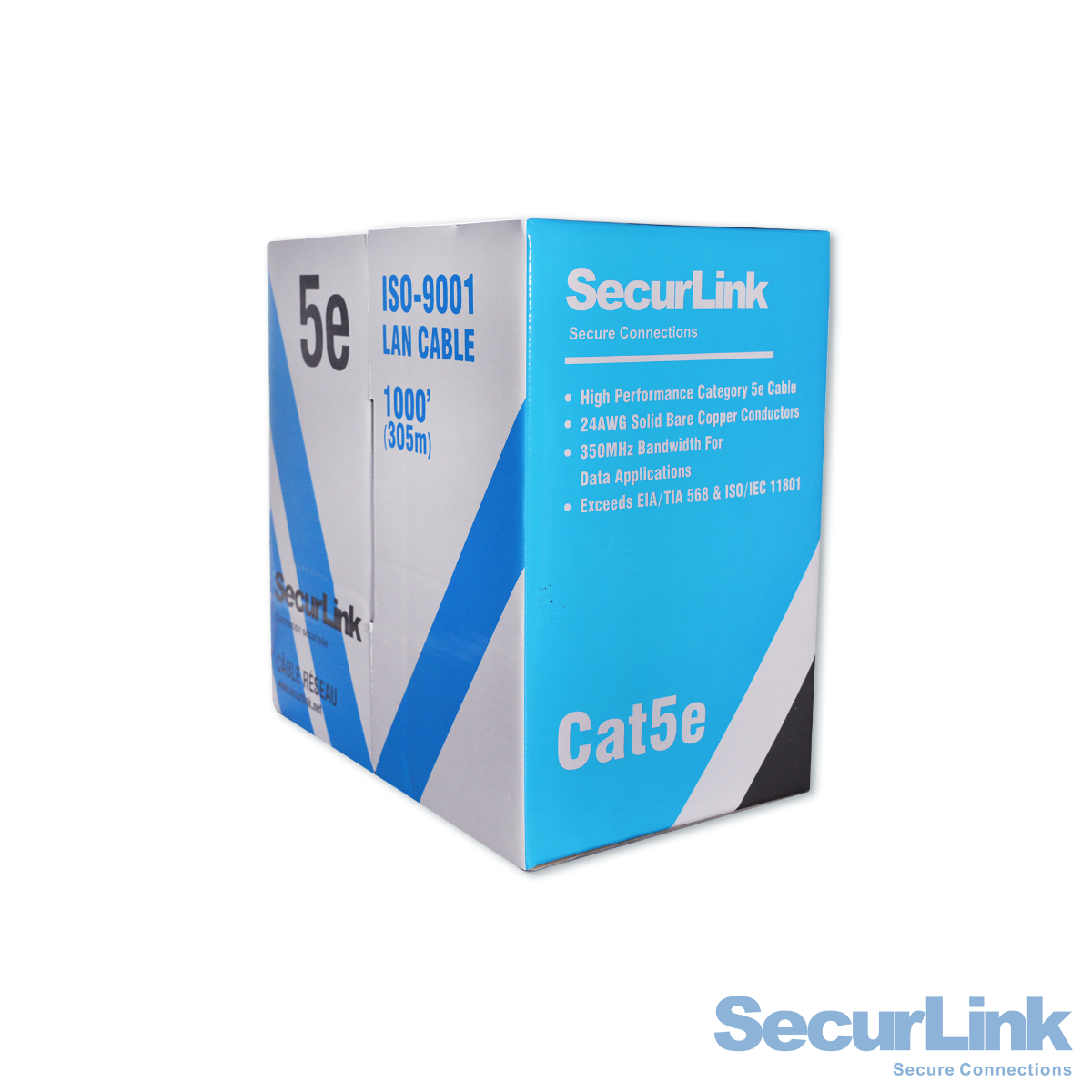 CBL-CAT5-1000-WH CABLE CAT5E INDOOR FT4 WHITE 1000' SECURLINK