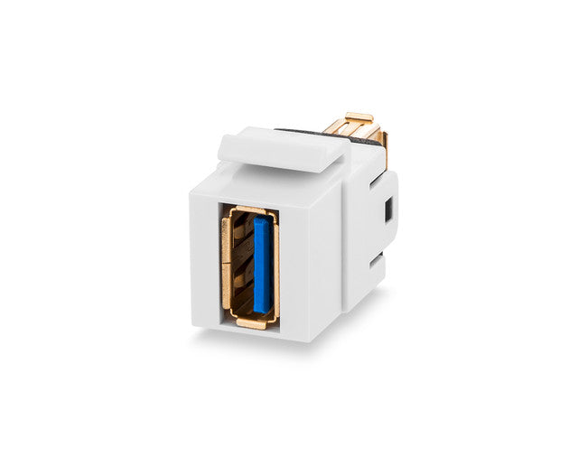 CMK-USB3-SAA-WH Keystone Adapter USB3.0 Standard A(F)-A(F) WH Single