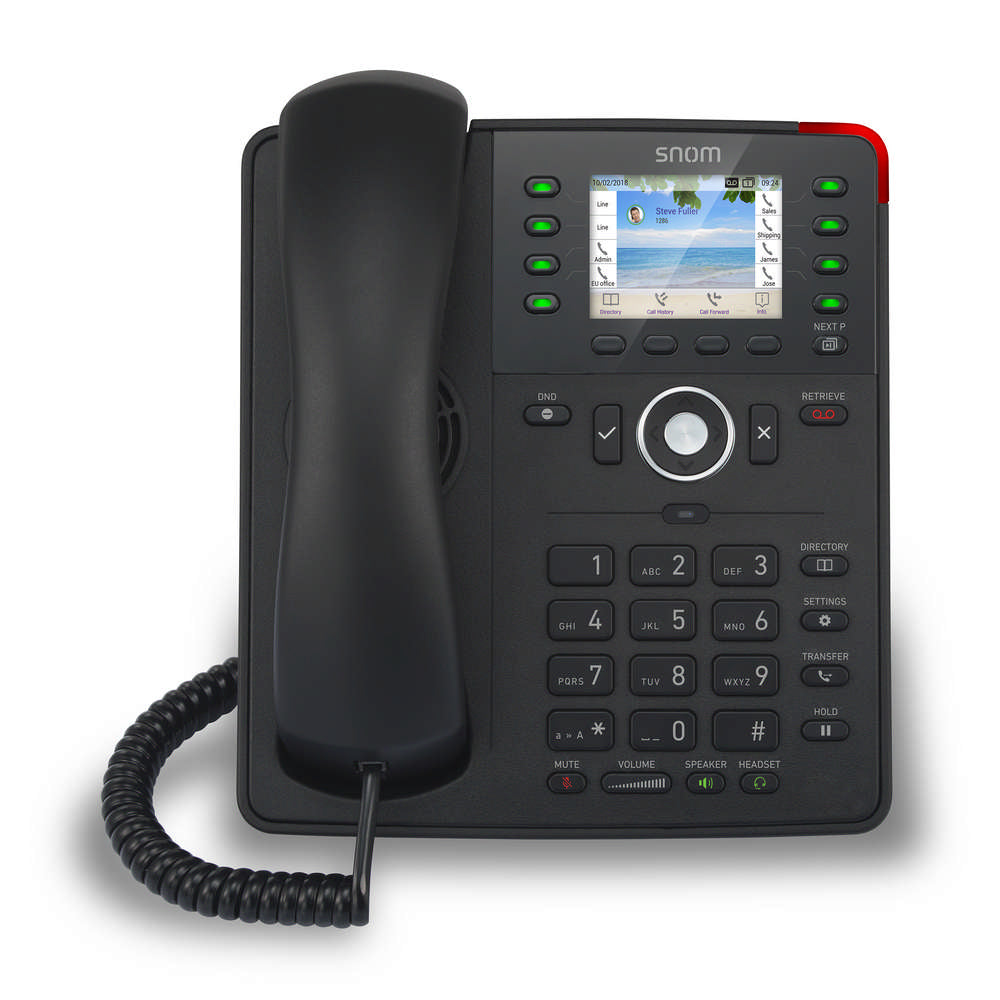 D735 SIP Desk Phone in Black Snom VTech