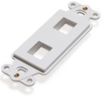 FP-DEC-IN-2-WH  2 Port Decor Inset Plate White - Hyperline