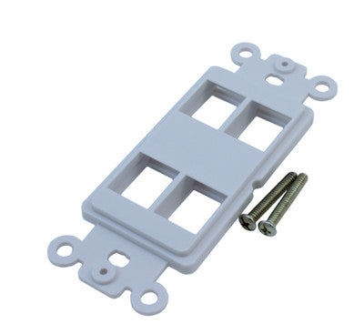 FP-DEC-IN-4-WH 4 Port Decor Insert Plate White - Hyperline